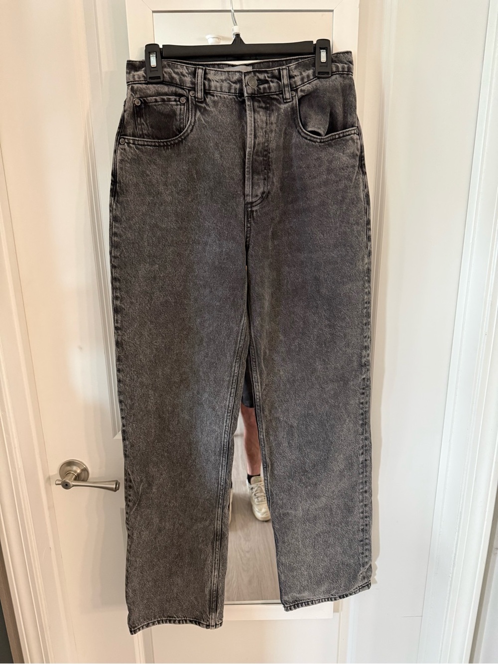 Boyish Ziggy High Rise Relaxed Jeans Toxic Avenger Gray Black Size 27 - Picture 2 of 8